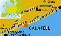 Calafell strand, Costa Dorada, Spanien
